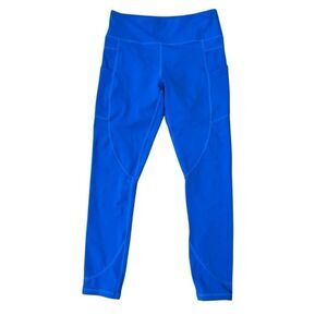 ZYIA Active High Rise Capri Crop Leggings Size 4 Women's Cobalt Blue Compression